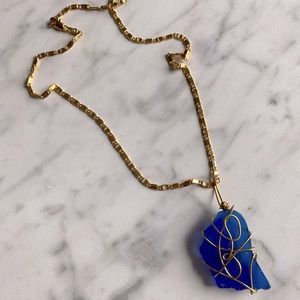 Blue stone neckl